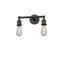 Bare Bulb Bath Vanity Light shown in the Oil Rubbed Bronze finish