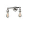 Bare Bulb Bath Vanity Light shown in the Polished Nickel finish