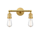 Bare Bulb Bath Vanity Light shown in the Satin Gold finish