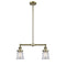 Canton Island Light shown in the Antique Brass finish with a Clear shade