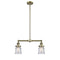 Canton Island Light shown in the Antique Brass finish with a Seedy shade