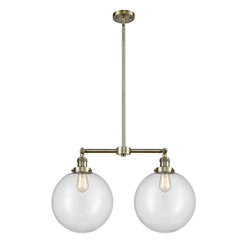 Beacon Island Light shown in the Antique Brass finish with a Clear shade