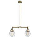 Beacon Island Light shown in the Antique Brass finish with a Clear shade