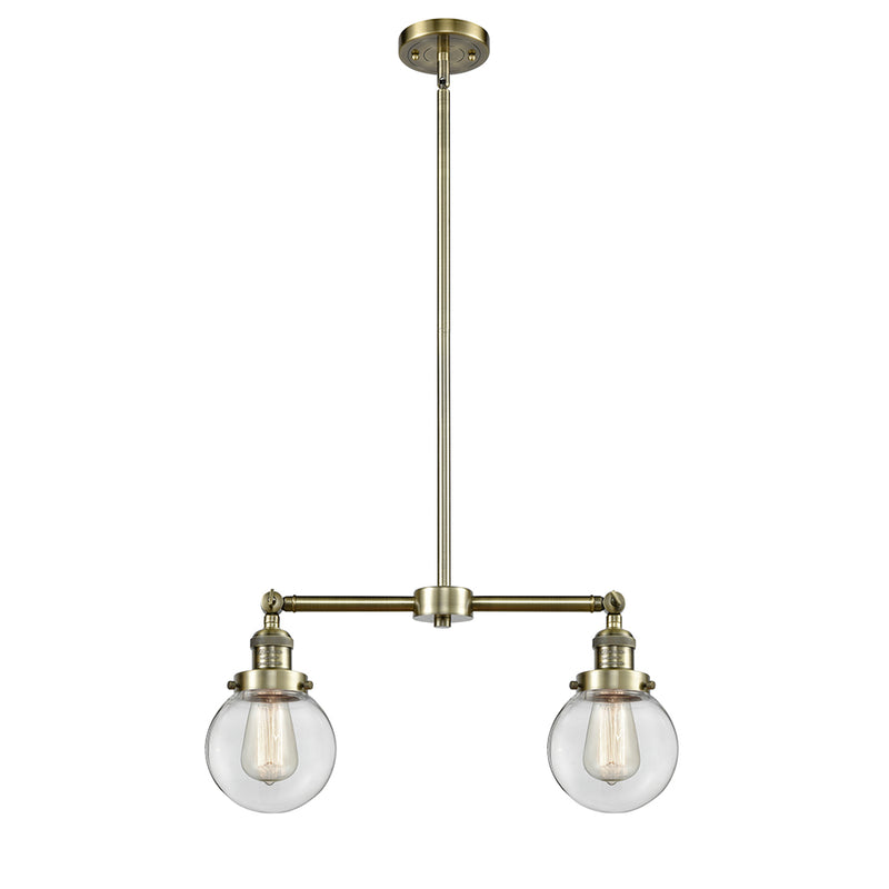 Beacon Island Light shown in the Antique Brass finish with a Clear shade