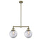 Beacon Island Light shown in the Antique Brass finish with a Clear shade