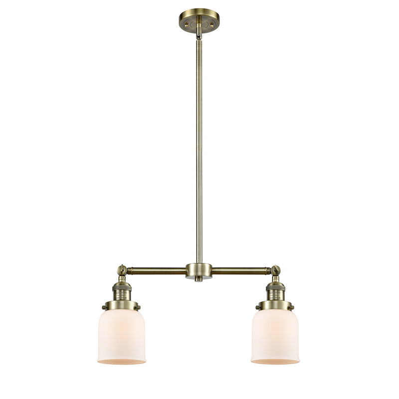 Bell Island Light shown in the Antique Brass finish with a Matte White shade