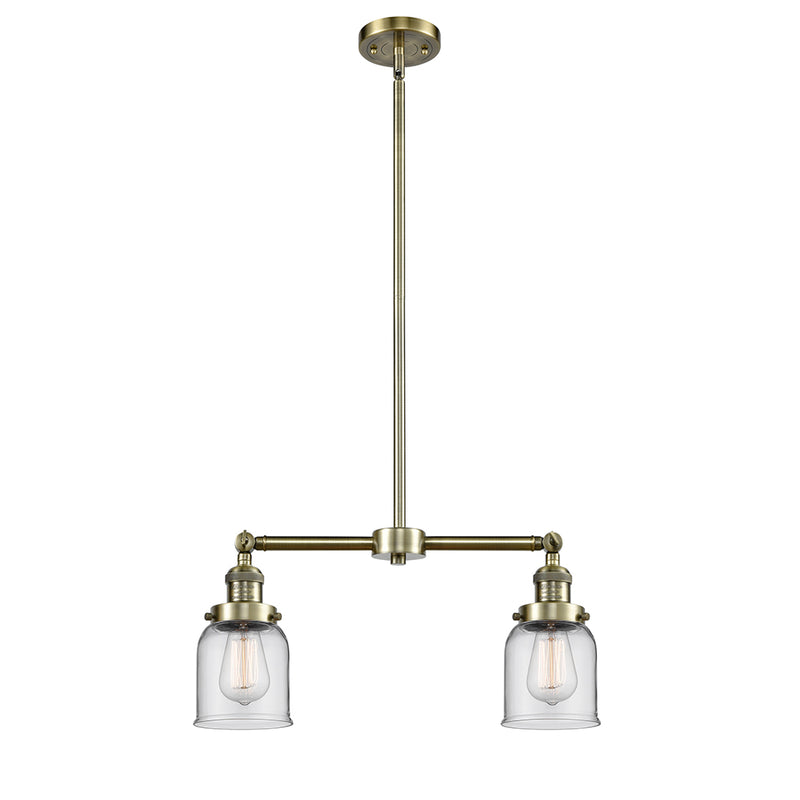 Bell Island Light shown in the Antique Brass finish with a Clear shade