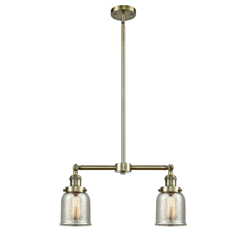 Bell Island Light shown in the Antique Brass finish with a Silver Plated Mercury shade