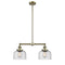 Bell Island Light shown in the Antique Brass finish with a Seedy shade