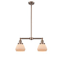 Fulton Island Light shown in the Antique Copper finish with a Matte White shade