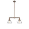 Fulton Island Light shown in the Antique Copper finish with a Clear shade