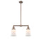 Canton Island Light shown in the Antique Copper finish with a Matte White shade