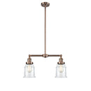 Canton Island Light shown in the Antique Copper finish with a Clear shade