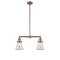 Bellmont Island Light shown in the Antique Copper finish with a Clear shade