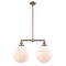 Beacon Island Light shown in the Antique Copper finish with a Matte White shade