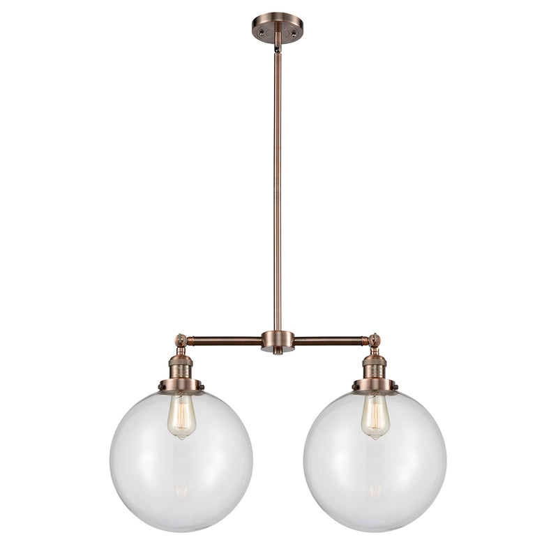 Beacon Island Light shown in the Antique Copper finish with a Clear shade