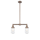 Dover Island Light shown in the Antique Copper finish with a Clear shade