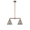 Cone Island Light shown in the Antique Copper finish with a Plated Smoke shade