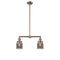 Bell Island Light shown in the Antique Copper finish with a Plated Smoke shade