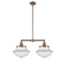 Oxford Island Light shown in the Antique Copper finish with a Clear shade