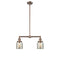 Bell Island Light shown in the Antique Copper finish with a Silver Plated Mercury shade