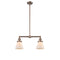 Cone Island Light shown in the Antique Copper finish with a Matte White shade