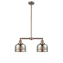 Bell Island Light shown in the Antique Copper finish with a Silver Plated Mercury shade