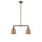 Addison Island Light shown in the Antique Copper finish with a Antique Copper shade