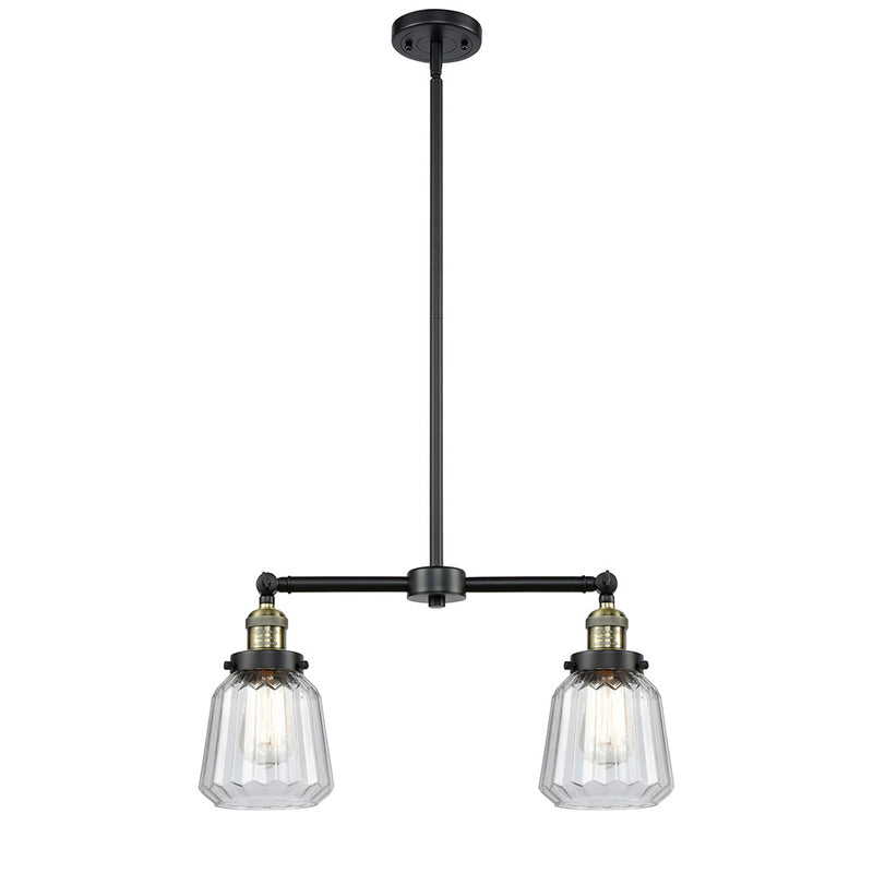 Chatham Island Light shown in the Black Antique Brass finish with a Clear shade