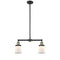 Canton Island Light shown in the Black Antique Brass finish with a Matte White shade