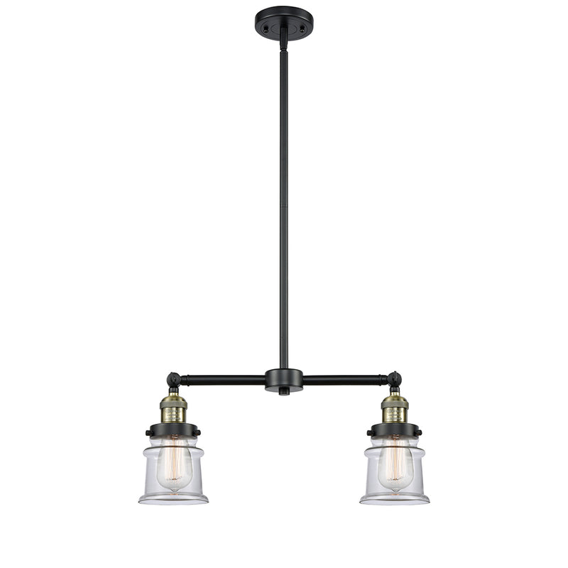 Canton Island Light shown in the Black Antique Brass finish with a Clear shade