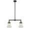 Bellmont Island Light shown in the Black Antique Brass finish with a Clear shade