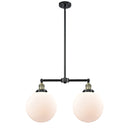 Beacon Island Light shown in the Black Antique Brass finish with a Matte White shade