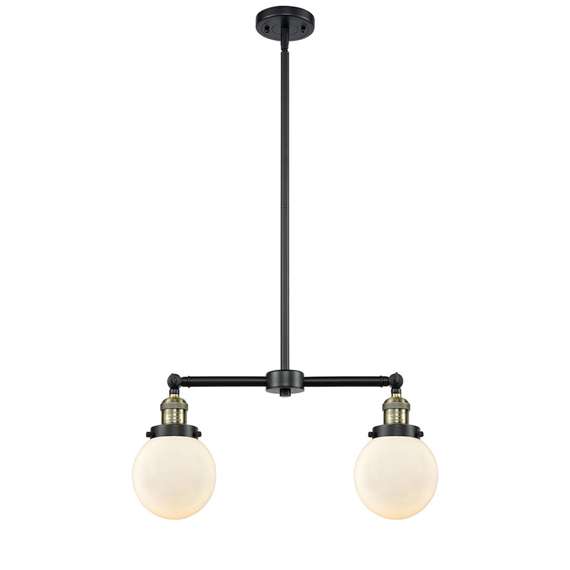 Beacon Island Light shown in the Black Antique Brass finish with a Matte White shade