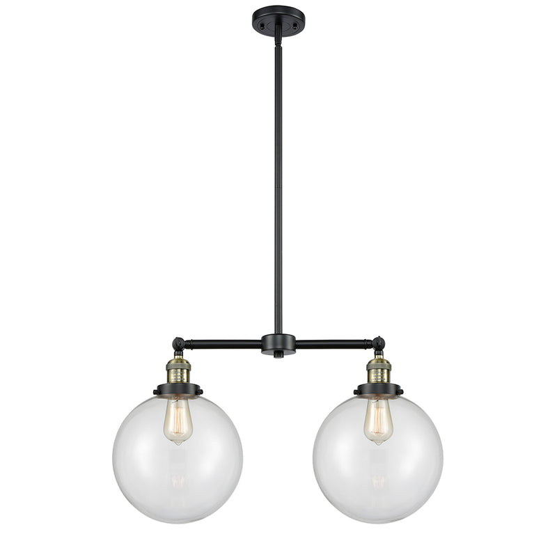 Beacon Island Light shown in the Black Antique Brass finish with a Clear shade