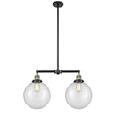 Beacon Island Light shown in the Black Antique Brass finish with a Clear shade