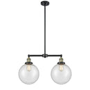 Beacon Island Light shown in the Black Antique Brass finish with a Seedy shade