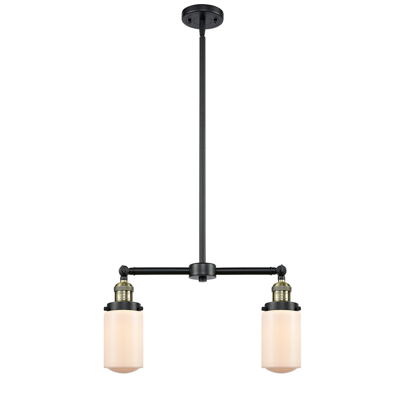 Dover Island Light shown in the Black Antique Brass finish with a Matte White shade