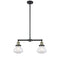 Olean Island Light shown in the Black Antique Brass finish with a Clear shade