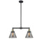 Cone Island Light shown in the Black Antique Brass finish with a Plated Smoke shade