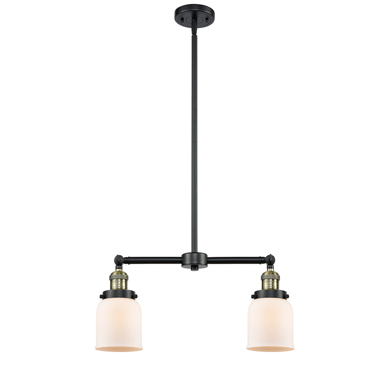 Bell Island Light shown in the Black Antique Brass finish with a Matte White shade