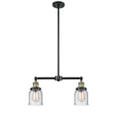 Bell Island Light shown in the Black Antique Brass finish with a Seedy shade