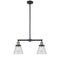 Cone Island Light shown in the Black Antique Brass finish with a Clear shade