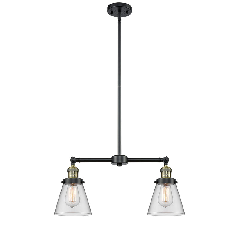 Cone Island Light shown in the Black Antique Brass finish with a Clear shade