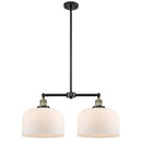 Bell Island Light shown in the Black Antique Brass finish with a Matte White shade