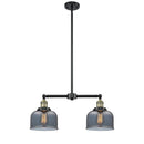 Bell Island Light shown in the Black Antique Brass finish with a Plated Smoke shade