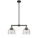 Bell Island Light shown in the Black Antique Brass finish with a Seedy shade