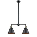 Appalachian Island Light shown in the Black Antique Brass finish with a Matte Black shade