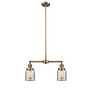 Bell Island Light shown in the Brushed Brass finish with a Silver Plated Mercury shade