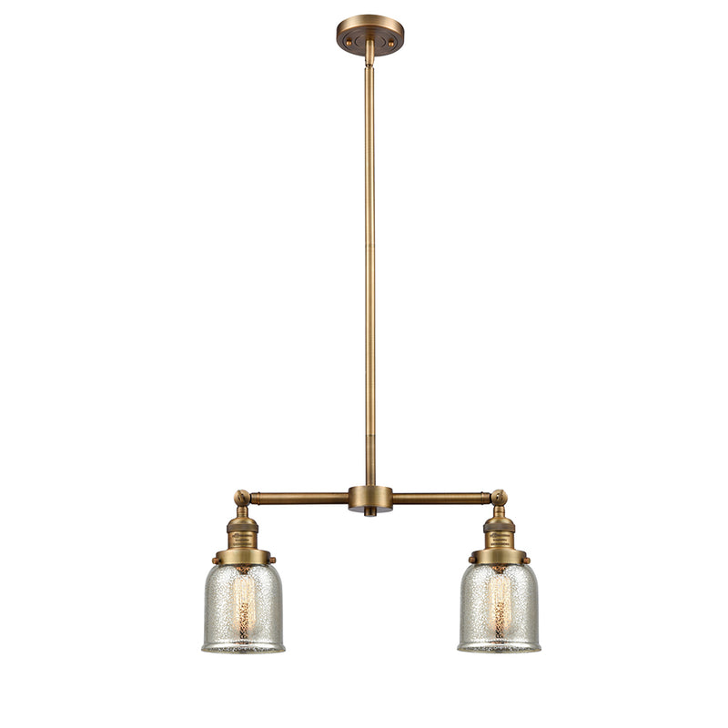 Bell Island Light shown in the Brushed Brass finish with a Silver Plated Mercury shade